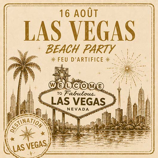 Soirée Las Vegas 16 aout 2026 – Les Soirées Thématiques Déjantées du Petit Bain